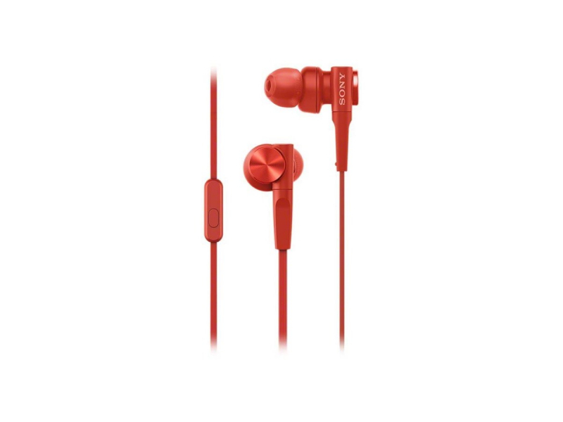 Sony Ohrhörer mit Mikrofon, im Ohr, kabel3,5 mm Stecker, Rot MDRXB55APR.CE7