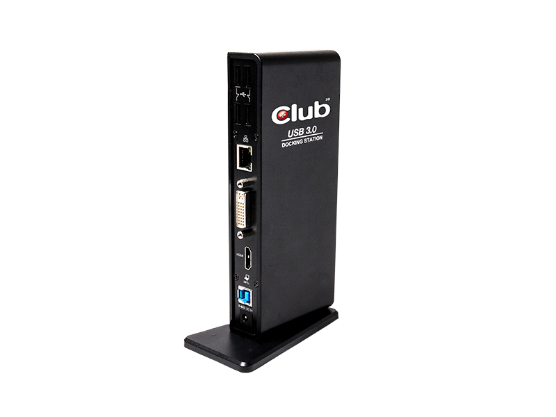 Club 3D USB 3.0 Dual Display Dockingstation Schwarz Klavierlack CSV-3242HD