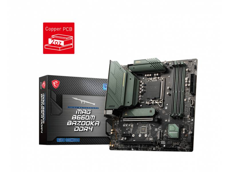 MSI MAG B660M BAZOOKA DDR4 - Mainboard - mATX 7D43-004R