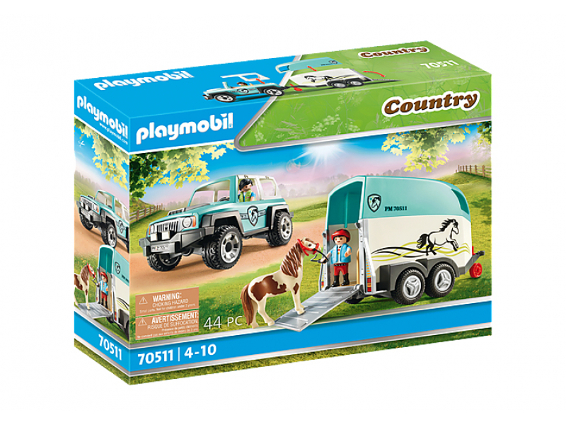 Playmobil Country - PKW mit Ponyanhänger (70511)