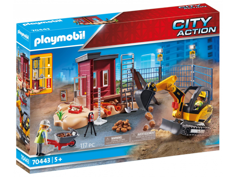 Playmobil City Action - Minibagger mit Bauteil (70443)