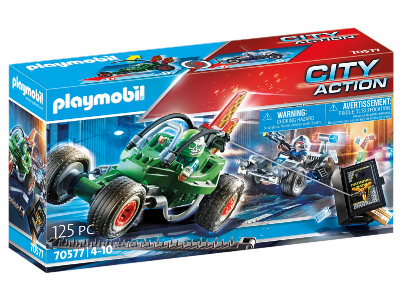 Playmobil City Action - Polizei-Kart Verfolgung des Tresorräubers (70577)