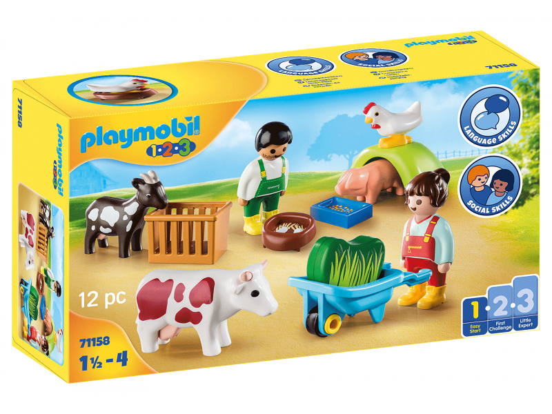 Playmobil 1.2.3 - Spielspaß auf dem Bauernhof (71158)