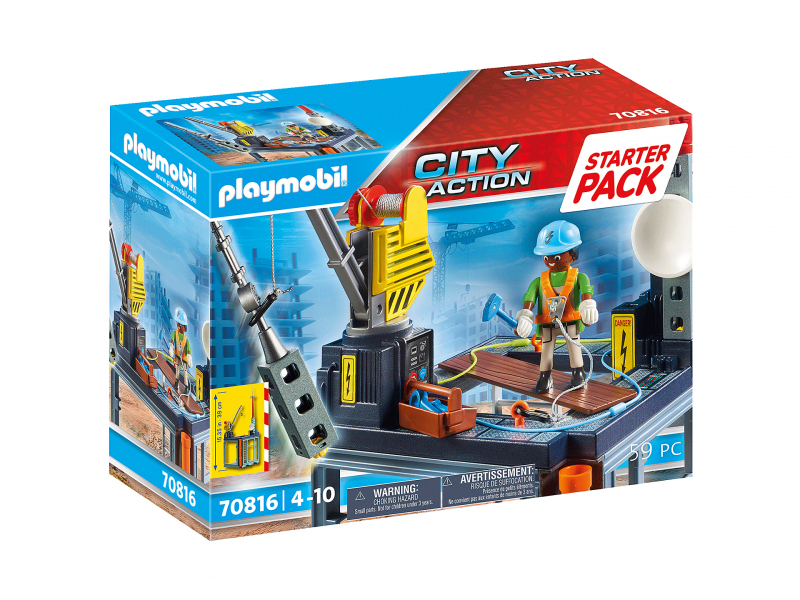 Playmobil City Action - Baustelle mit Seilwinde (70816)