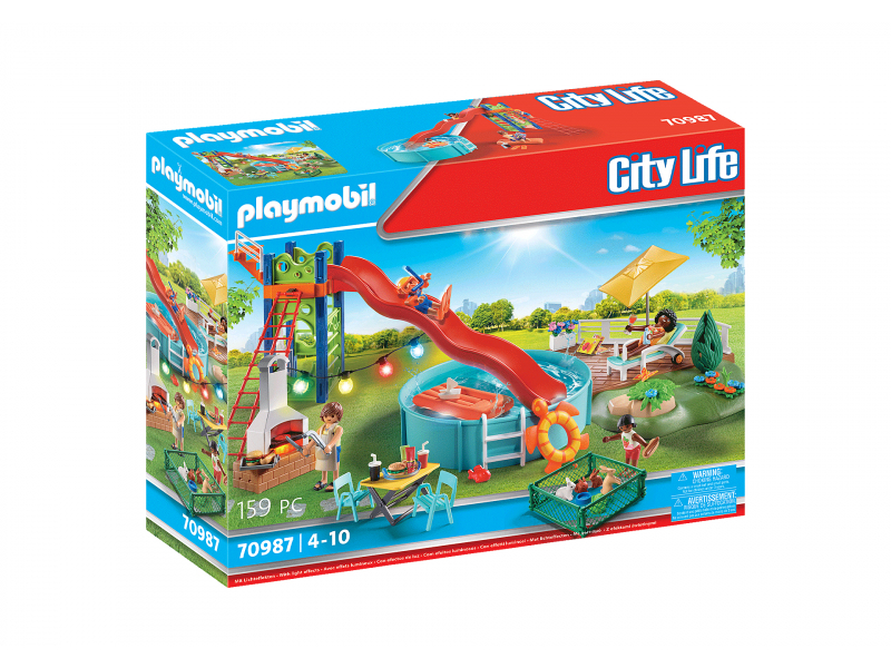 Playmobil City Life - Poolparty mit Rutsche (70987)