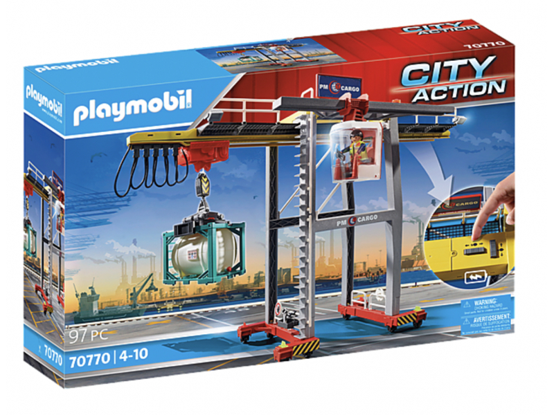 Playmobil City Action - Portalkran mit Containern (70770)