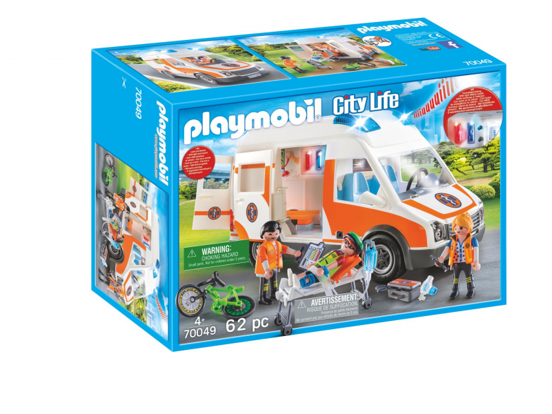 Playmobil City Life - Rettungswagen mit Licht und Sound (70049)