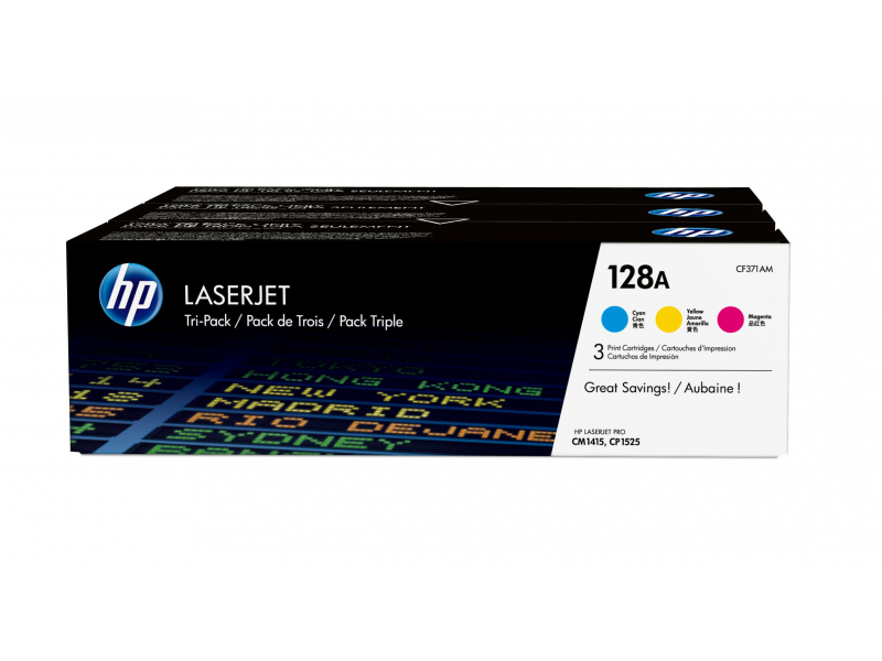 HP 128A LaserJet Cyan/Magenta/Gelb Tonerkartuschen 1300 Seiten CF371AM