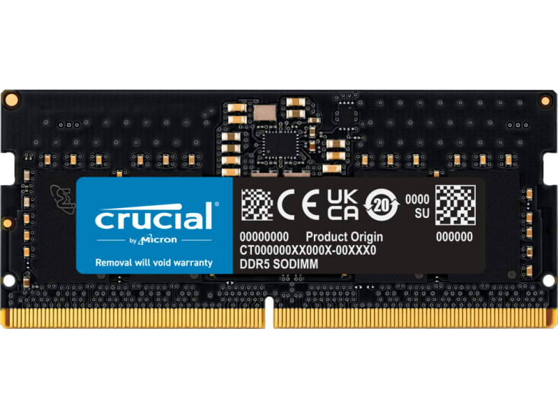 Crucial 8GB DDR5-4800 SODIMM - 8 GB - DDR5 CT8G48C40S5