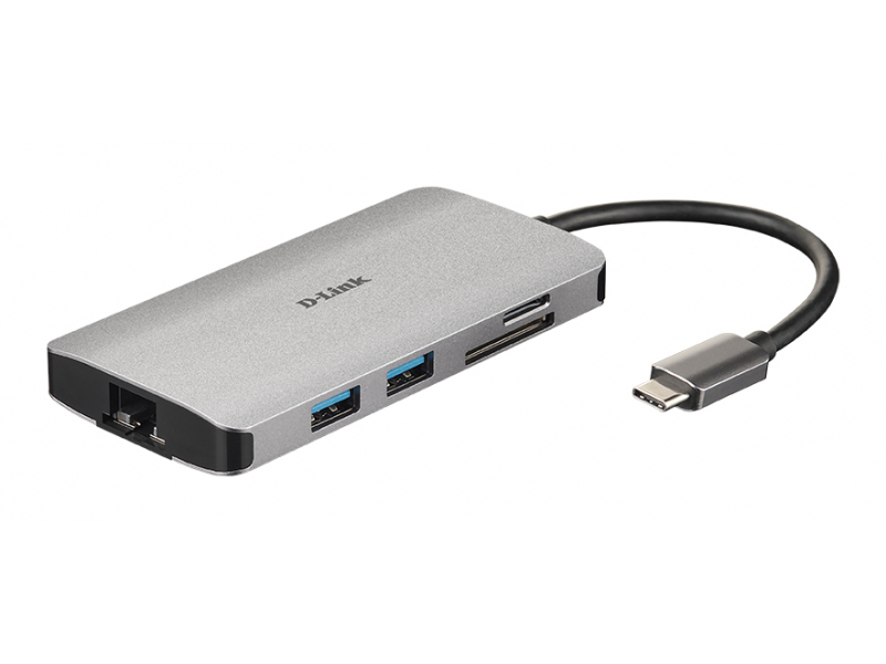 D-Link 8 In 1 USB-C Hub HDMI/Ethernet/Kartenleser/USB-C DUB-M810