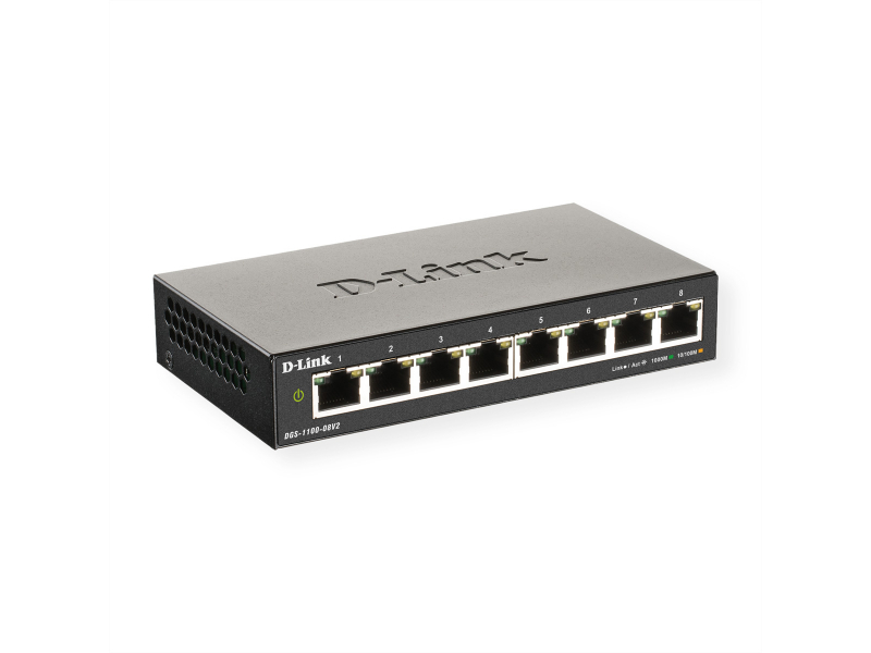 D-Link 8 Port Gigabit Smart Managed Switch DGS-1100-08V2/E