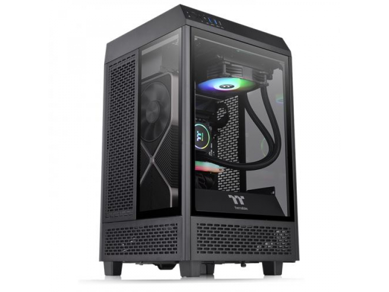 Thermaltake PC- Gehäuse The Tower 100 Schwarz - CA-1R3-00S1WN-00