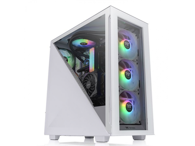 Thermaltake PC- Gehäuse Divider 300 TG ARGB Weiss - CA-1S2-00M6WN-01