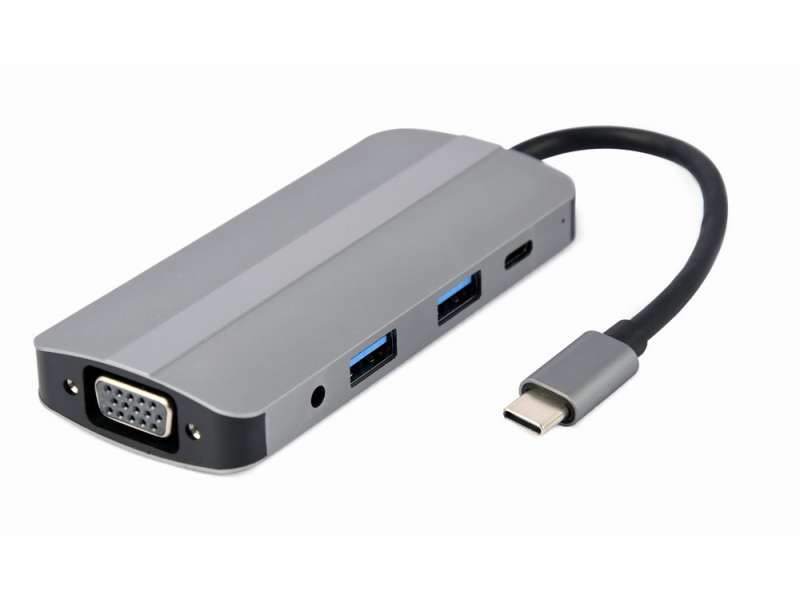 CableXpert USB Typ-C Multi-Port-Adapter A-CM-COMBO8-02