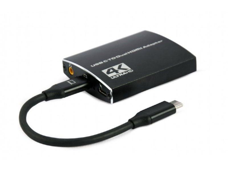 CableXpert USB-C to dual HDMI adapter 4K 60Hz A-CM-HDMIF2-01