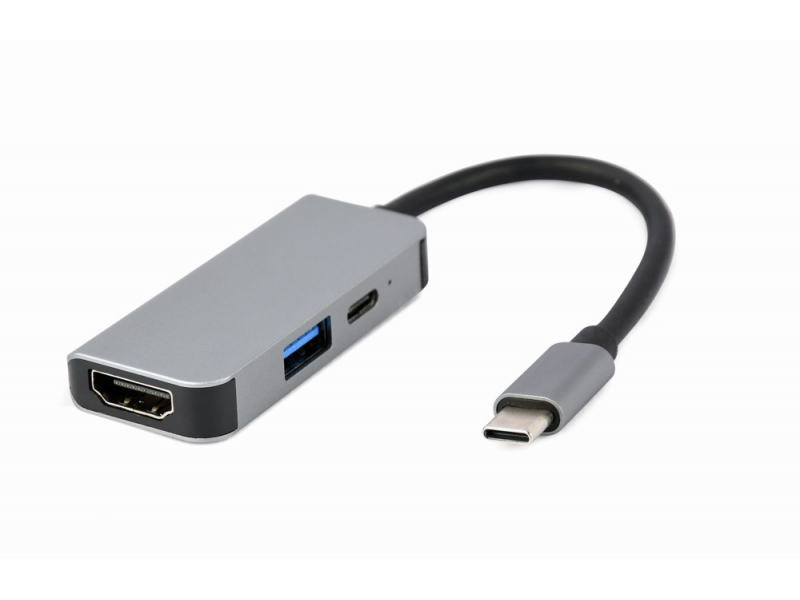 CableXpert USB Typ-C Kombi-Adapter (Hub + HDMI + PD) - A-CM-COMBO3-02