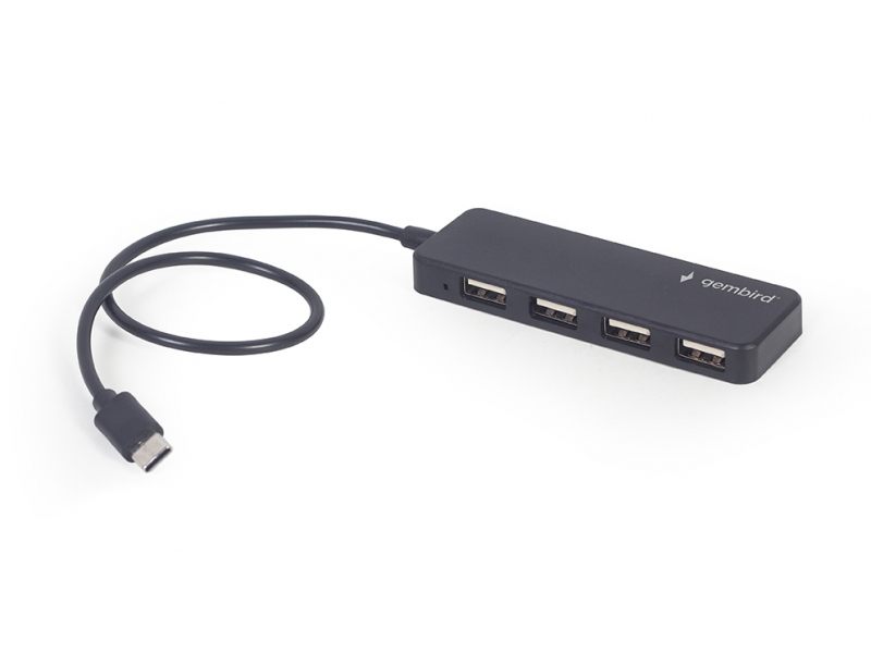 Gembird 4-Port USB Typ-C Hub, schwarz - UHB-CM-U2P4-01