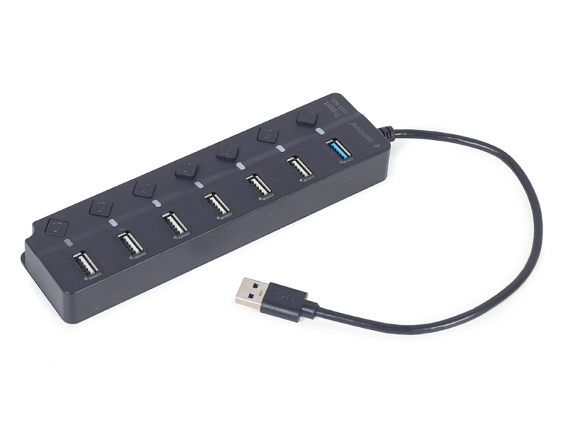 Gembird USB-Hub (1 x USB 3.1 + 6 x USB 2.0), schwarz - UHB-U3P1U2P6P-01