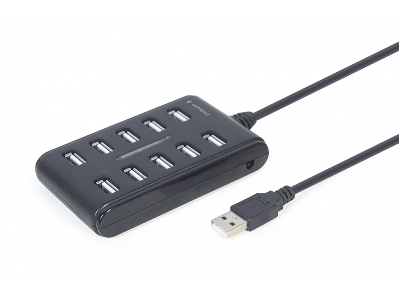 Gembird 10-port USB 2.0 HUB juodas UHB-U2P10P-01