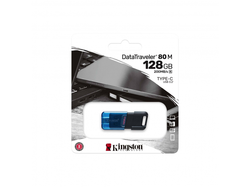 Kingston DataTraveler 80 128GB USB Flash 200 MB/s DT80M/128GB