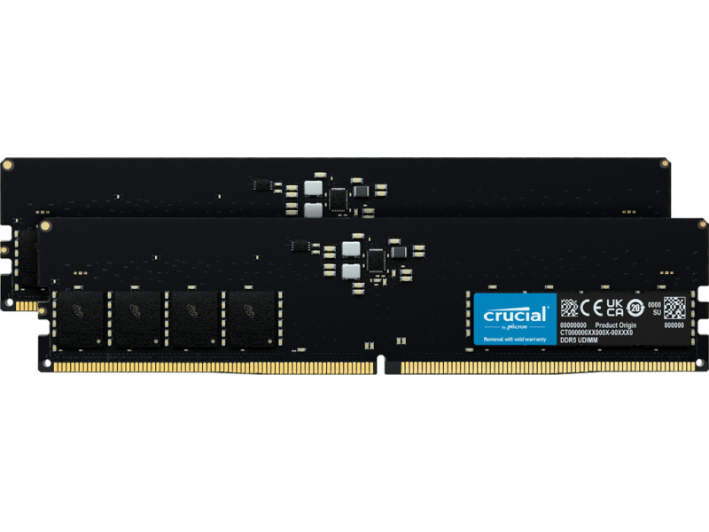 Crucial 64GB 2 x 32GB DDR5 4800MHz 288-pin DIMM CT2K32G48C40U5