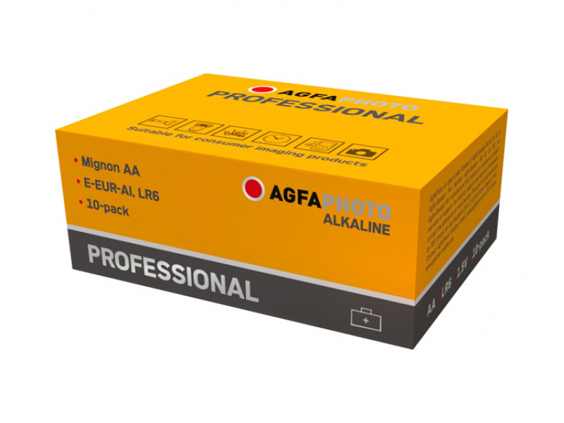 AGFAPHOTO Batterie Alkaline Professional Mignon AA (10-Pack)