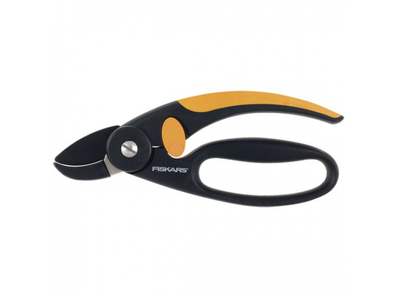 Fiskars Amboss-Gartenschere 188mm, schwarz/orange