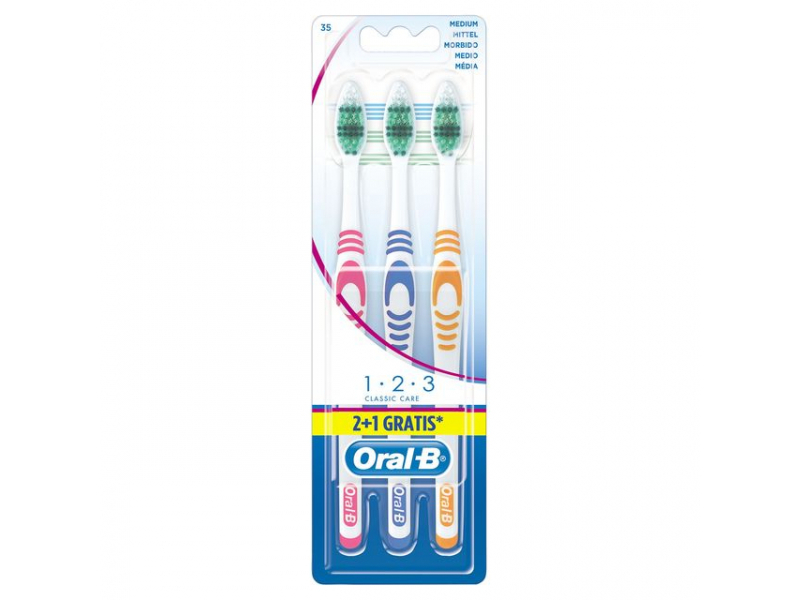 Oral-B 123 Classic Care Zahnbürste 2+1 Pack 3014260818388