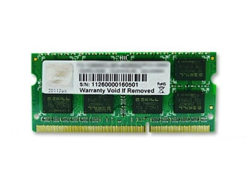 G.Skill DDR3 4GB (1x4GB) 1066MHz 204-Pin SO DIMM F3-12800CL11S-4GBSQ