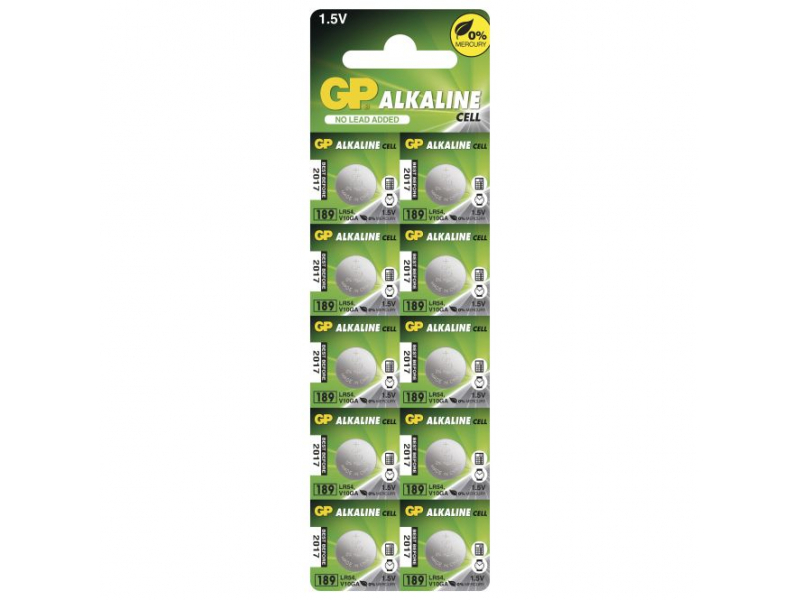 Batterie GP Alkaline LR54 / V10GA / AG10 (10 St.)