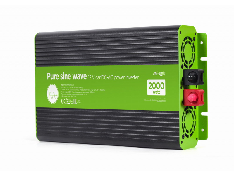 EnerGenie Auto-Konverter, 12 V DC / 2000 W - EG-PWC-PS2000-01