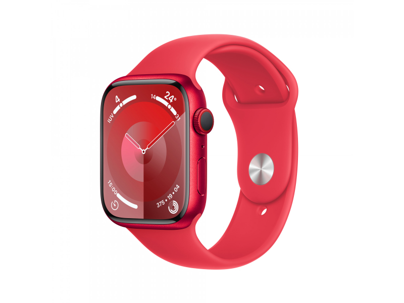 Apple Watch S9 Alu. 45mm GPS+Cell. Product Red Sport Band M/L MRYG3QF/A