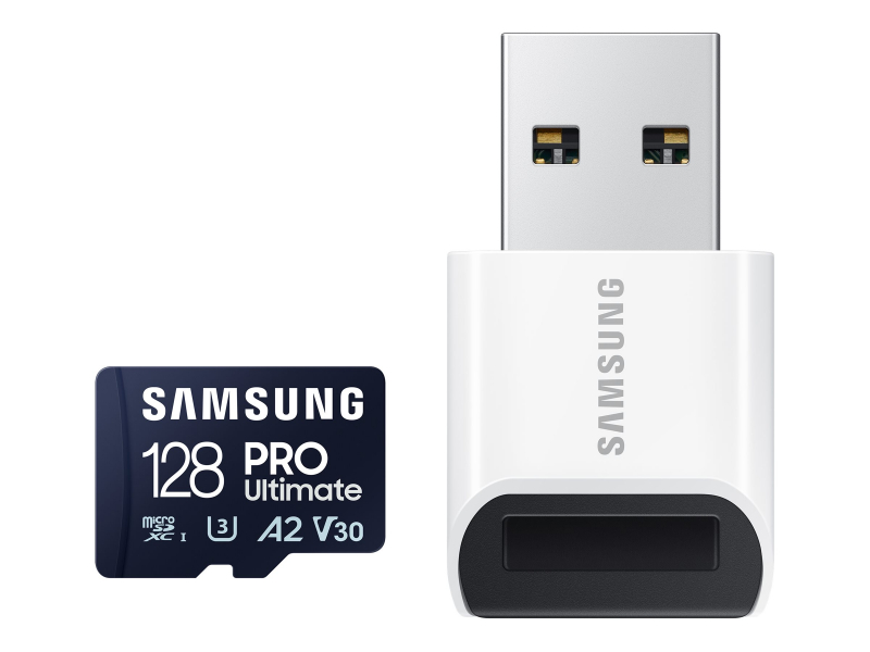 Samsung Pro Ultimate 128GB microSD Card with USB Card Reader MB-MY128SB/WW