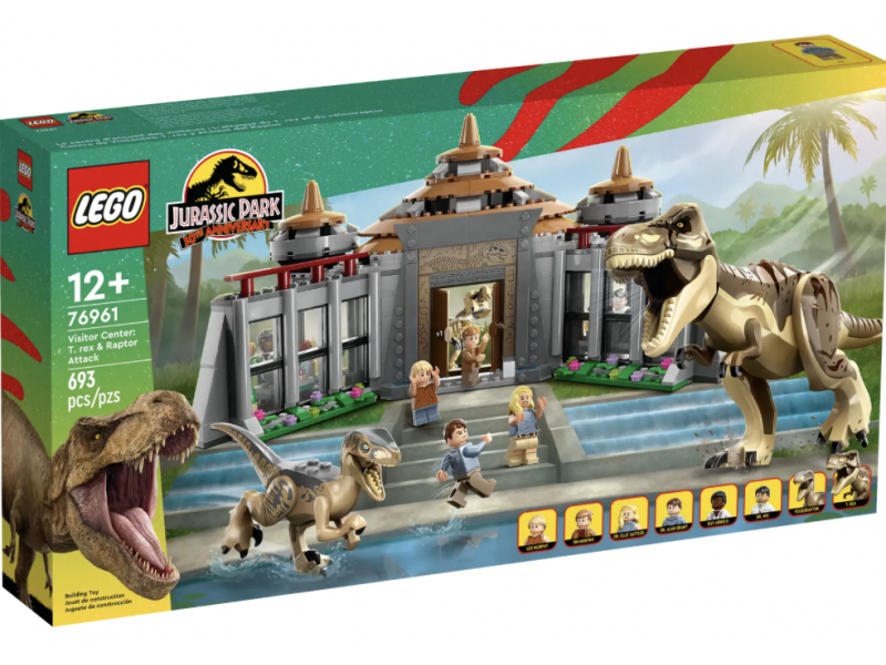 LEGO Jurassic World Angriff T.rex & Raptors auf das Besucherzentrum (76961)