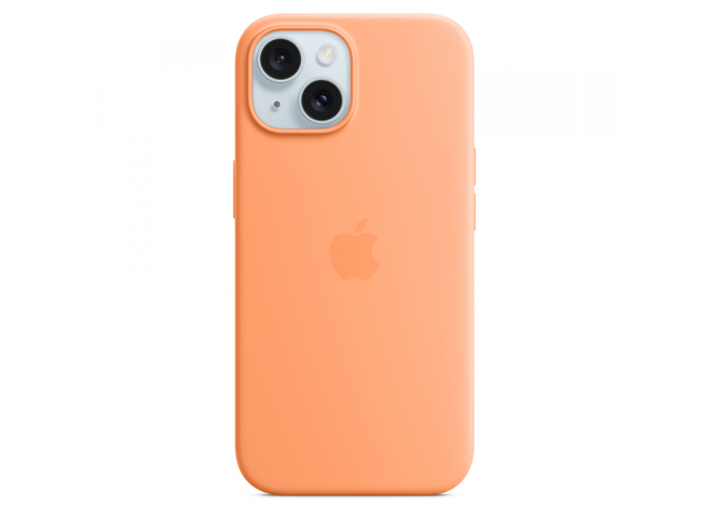 Apple iPhone 15 Silicone Case with MagSafe Orange Sorbet MT0W3ZM/A