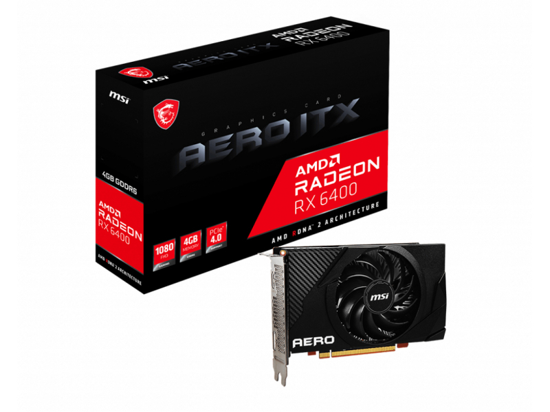 MSI Radeon RX 6400 AERO ITX 4GB GDDR6 V508-012R