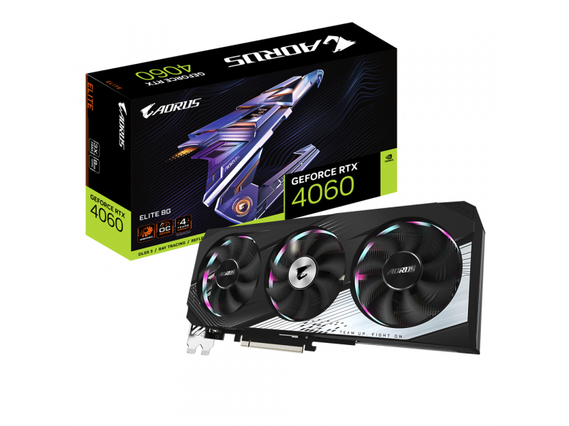 Gigabyte NVIDIA Aqrus GeForce RTX 4060 Elite 8G GDDR6 GV-N4060AORUS E-8GD