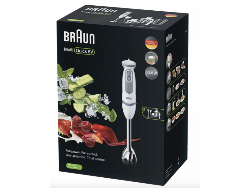 Braun MultiQuick 5V Stabmixer Set  Weiss/Grau MQ5245