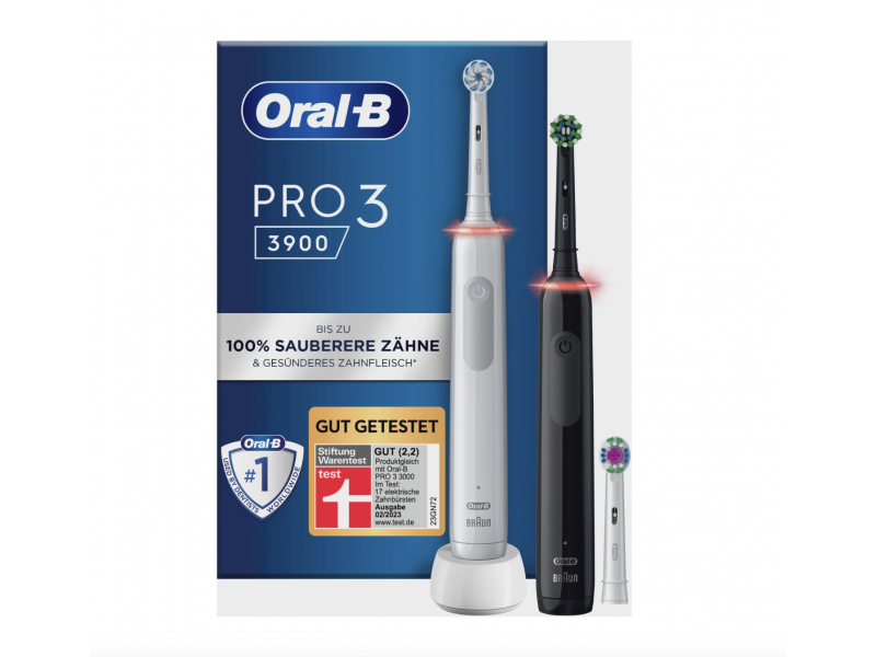 Oral-B Pro 3 3900 Black/White mit 2. Handstück 760765