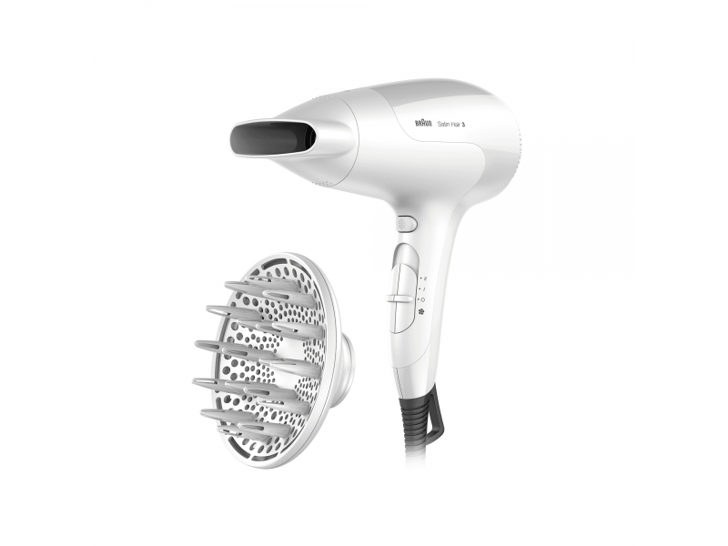 Braun Haartrockner Satin Hair 3 PowerPerfection + Diffusor Weiß 140665