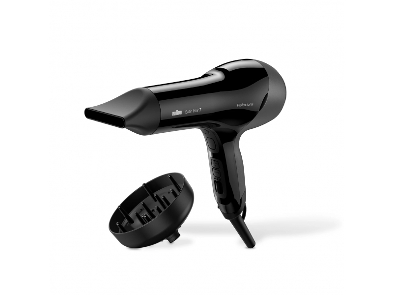 Braun Haartrockner Satin Hair 7 Sensodryer + Diffusor Schwarz BRHD785E