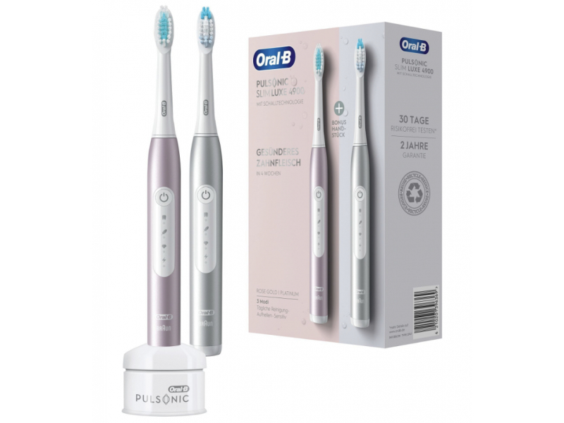 Oral-B Pulsonic Slim Luxe 4900 Platinum/Rosegold inkl. 2. Handstück 396369