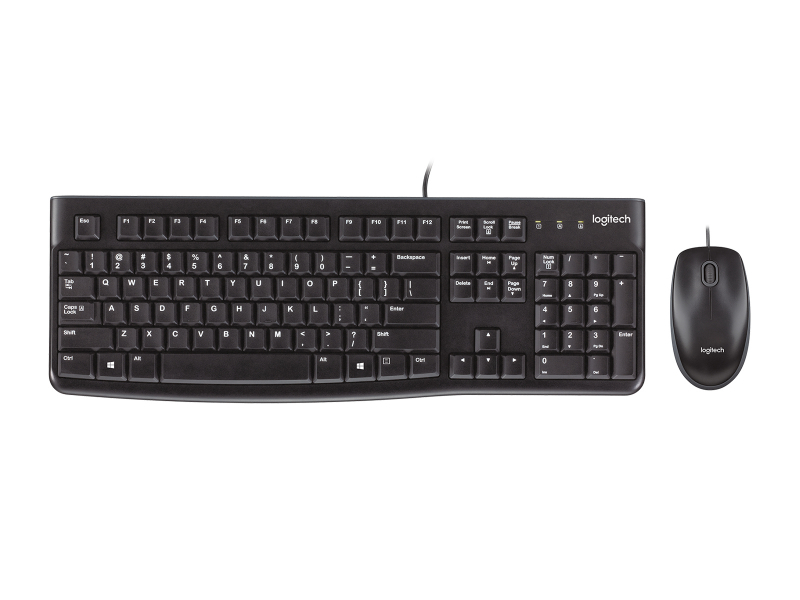 Logitech MK120 Tastatur & Maus Set QWERTZ Schwarz 920-010022