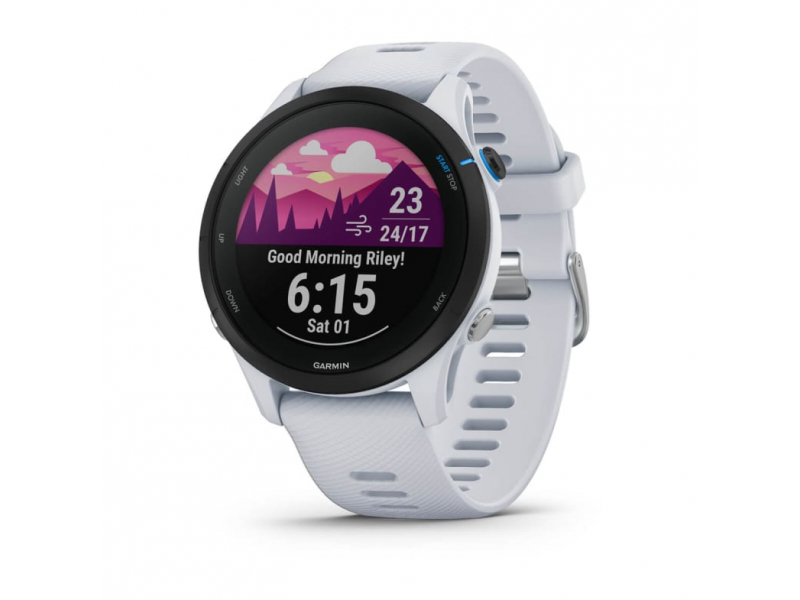 Garmin Forerunner 255 Music 46mm GPS Steinweiss/Schwarz 010-02641-31