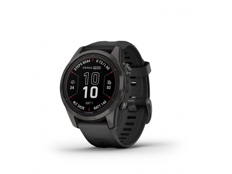 Garmin fenix 7S Pro Sapphire Solar 42mm Schwarz/Carbongrau 010-02776-11