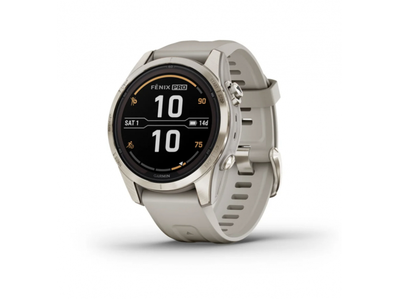 Garmin Fenix 7S Pro Sapphire Solar Edition 42mm Beige/Softgold 010-02776-15