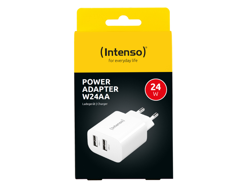 Intenso Power Adapter W24AA 2x USB-A 24W Weiß 7802412