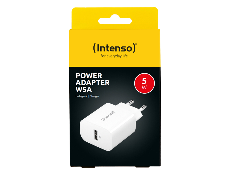 Intenso Power Adapter W5A 1x USB-A 5W Weiß 7800512