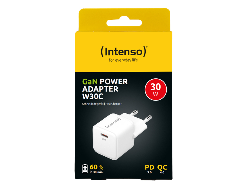 Intenso Power Adapter W30C GaN 1x USB-C 30W Weiß 7803022