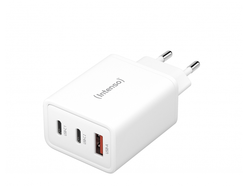 Intenso Power Adapter W65ACC GaN 2x USB-C 1x USB-A 65W Weiß 7806512